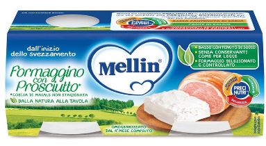 MELLIN BABY FORMAGGINO CON PROSCIUTTO 2 X 80 G - Farmacia De Pasquale