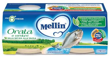 MELLIN OMOGENEIZZATO ORATA 2X80 G - Farmacia De Pasquale