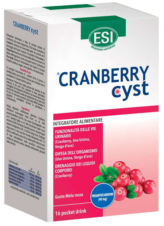 ESI CRANBERRY CYST POCKET DRINK 16 BUSTINE - Farmacia De Pasquale