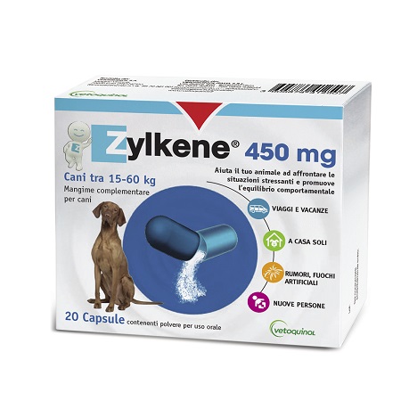 ZYLKENE CANI GROSSA TAGLIA 15-60KG 20 CAPSULE DA 450 MG - Farmacia De Pasquale