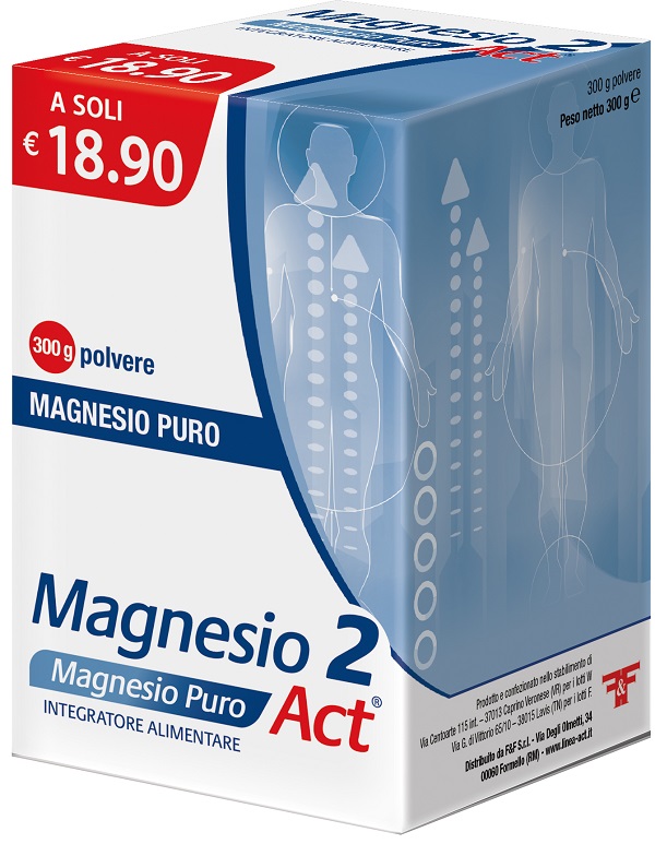 MAGNESIO 2 MAGNESIO PURO ACT POLVERE 300 G - Farmacia De Pasquale