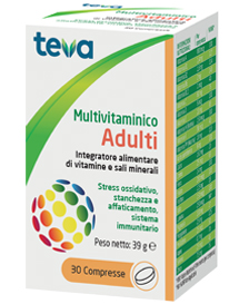 MULTIVITAMINICO ADULTI TEVA 30 COMPRESSE 30 G - Farmacia De Pasquale