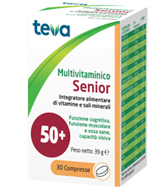 MULTIVITAMINICO SENIOR TEVA 30 COMPRESSE 39 G - Farmacia De Pasquale