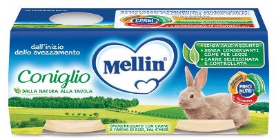 MELLIN OMOGENEIZZATO CONIGLIO 2 X 80 G - Farmacia De Pasquale