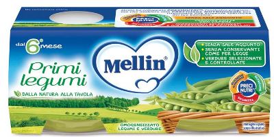 MELLIN OMOGENEIZZATO PRIMI LEGUMI 2 X 80 G - Farmacia De Pasquale