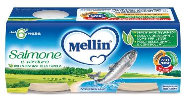 MELLIN OMOGENEIZZATO SALMONE 2 X 80 G - Farmacia De Pasquale