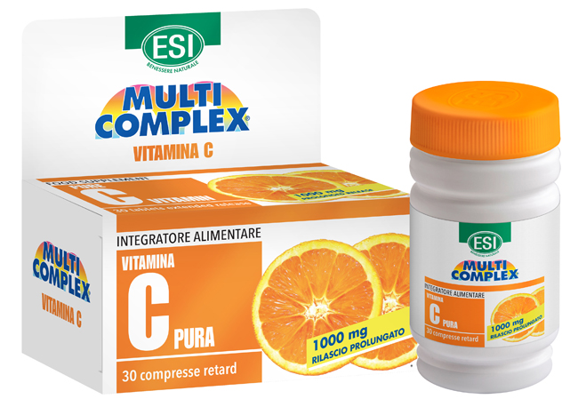 ESI MULTICOMPLEX VITAMINA C PURA 1000 MG RETARD 30 COMPRESSE - Farmacia De Pasquale