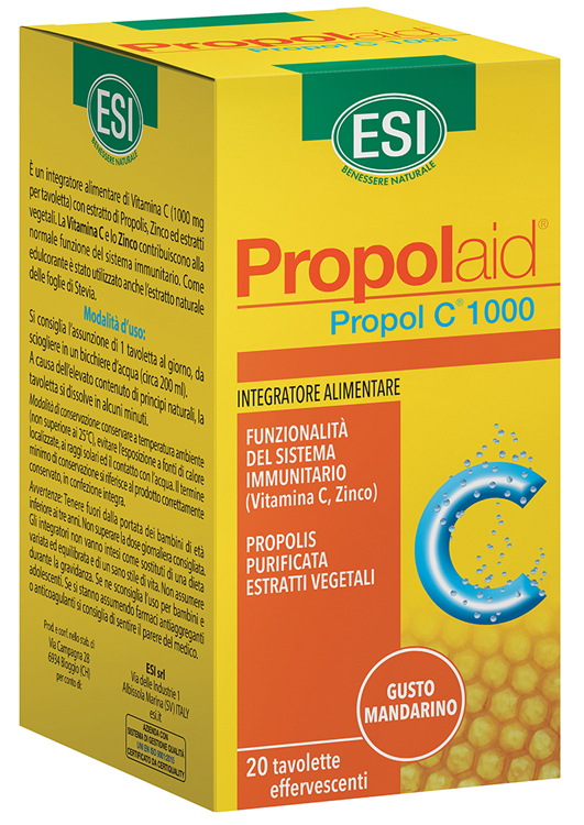 ESI PROPOLAID C 1000 20 TAVOLETTE EFFERVESCENTI - Farmacia De Pasquale