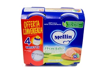 MELLIN OMOGENEIZZATO PROSCIUTTO 4 X 80G - Farmacia De Pasquale