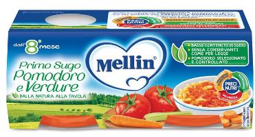 MELLIN PRIMO SUGO POMODORO E VERDURE 2 VASETTI DA 80 G - Farmacia De Pasquale