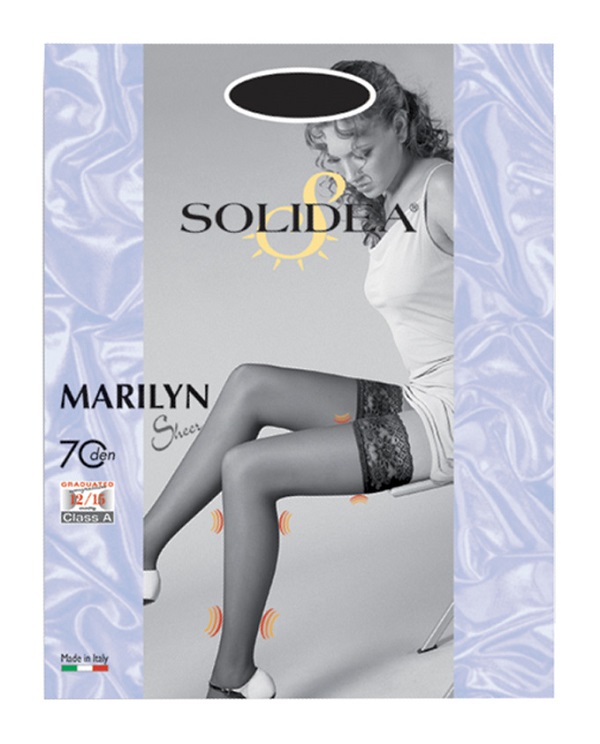 MARILYN 70 SHEER CALZA AUTOREGGENTE NERO 4XL - Farmacia De Pasquale