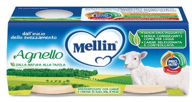 MELLIN OMOGENEIZZATO AGNELLO 2 PEZZI X 80 G - Farmacia De Pasquale