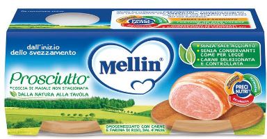 MELLIN OMOGENEIZZATO PROSCIUTTO 2 PEZZI X 80 G - Farmacia De Pasquale