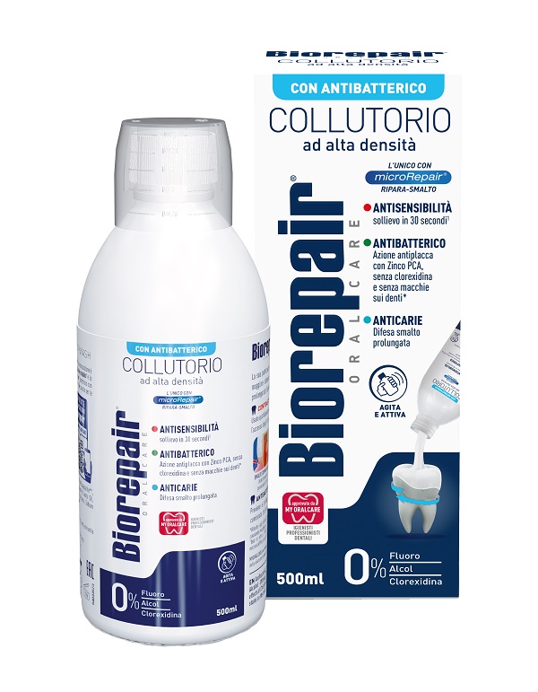 BIOREPAIR ORAL CARE COLLUTORIO ALTA INTENSITA' 3IN1 ANTISENSIBILITA', ANTIBATTERICO, ANTICARIE 500 ML - Farmacia De Pasquale