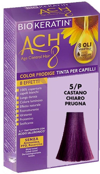 BIOKERATIN ACH8 COLOR PRODIGE 5/P CASTANO CHIARO PRUGNA - Farmacia De Pasquale