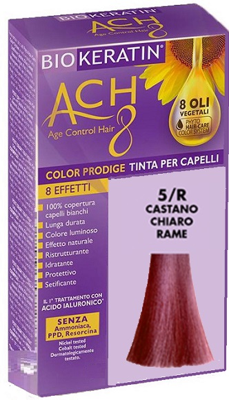BIOKERATIN ACH8 COLOR PRODIGE 5/R CASTANO CHIARO RAME - Farmacia De Pasquale