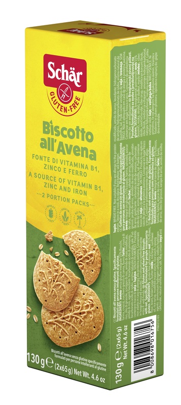 SCHAR BISCOTTI ALL'AVENA 2 BUSTE DA 65 G - Farmacia De Pasquale