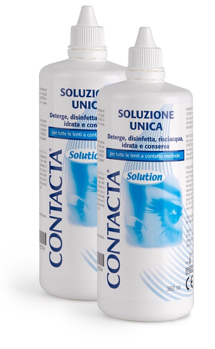 SOLUZIONE PER LENTI A CONTATTO CONTACTA 2 PEZZI 360 ML - Farmacia De Pasquale