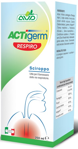 ACTIGERM RESPIRO SCIROPPO 250 ML - Farmacia De Pasquale