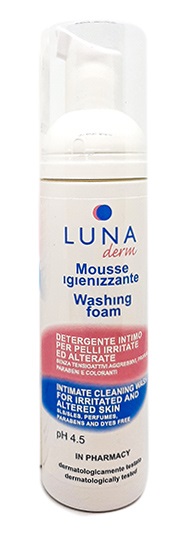 LUNADERM MOUSSE IGIENIZZANTE DETERGENTE INTIMO PELLI IRRITATE ED ALTERATE 150 ML - Farmacia De Pasquale