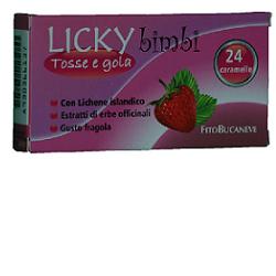 LICKY CARAMELLE BAMBINI PER TOSSE E GOLA FRAGOLA 70 G - Farmacia De Pasquale