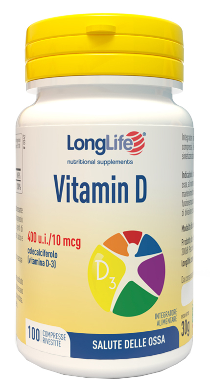 LONGLIFE VITAMIN D 400UI 100 COMPRESSE RIVESTITE - Farmacia De Pasquale