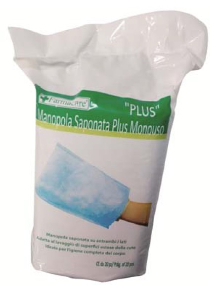 MANOPOLA SAPONATA PLUS MONOUSO 20 PEZZI - Farmacia De Pasquale