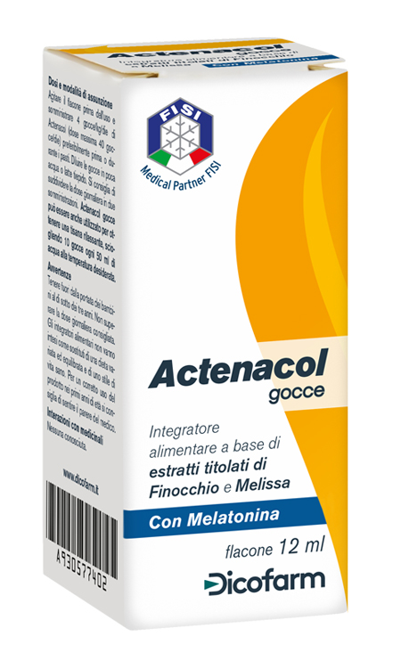 ACTENACOL GOCCE 12 ML CON MELATONINA - Farmacia De Pasquale