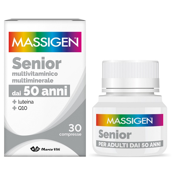 MASSIGEN SENIOR MULTIVITAMINICO E MULTIMINERALE 30 COMPRESSE RIVESTITE - Farmacia De Pasquale