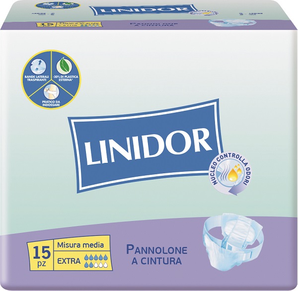 PANNOLONE LINIDOR PERFECT CARE EXTRA A CINTURA MM 15 PEZZI - Farmacia De Pasquale