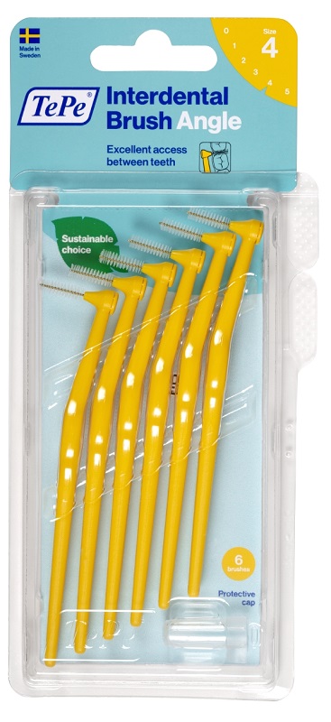TEPE ANGLE SCOVOLINO GIALLO 0,7MM 6 PEZZI - Farmacia De Pasquale