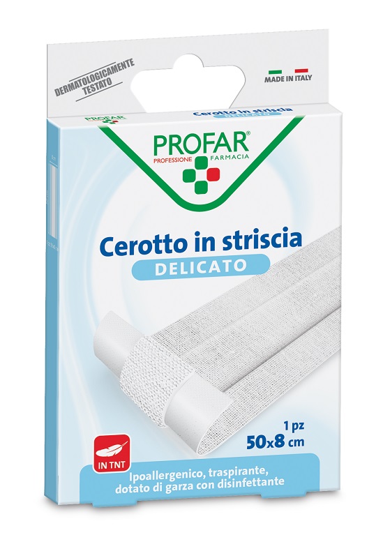 CEROTTO TESSUTO NON TESSUTO DELICATO 1 STRISCIA 50X8 CM PROFAR - Farmacia De Pasquale