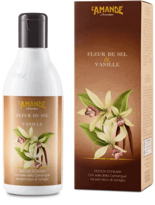 L'AMANDE FLEUR DE SEL & VANILLE DOCCIA SCHIUMA 250 ML - Farmacia De Pasquale
