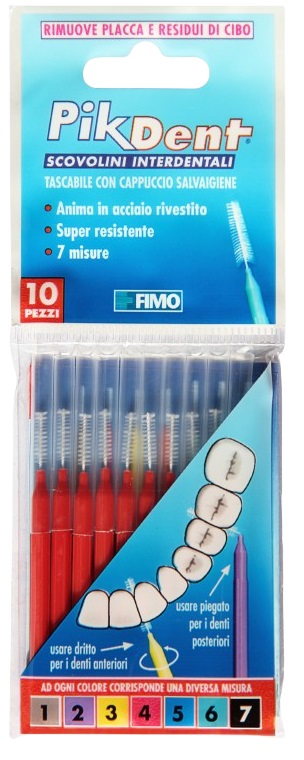 PIKDENT STUZZICOLINO 4 ROSSO 10 PEZZI - Farmacia De Pasquale