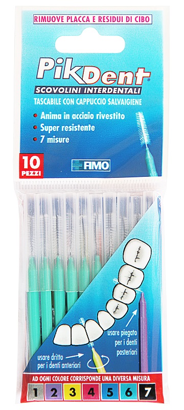 PIKDENT STUZZICOLINO 6 VERDE 10 PEZZI - Farmacia De Pasquale