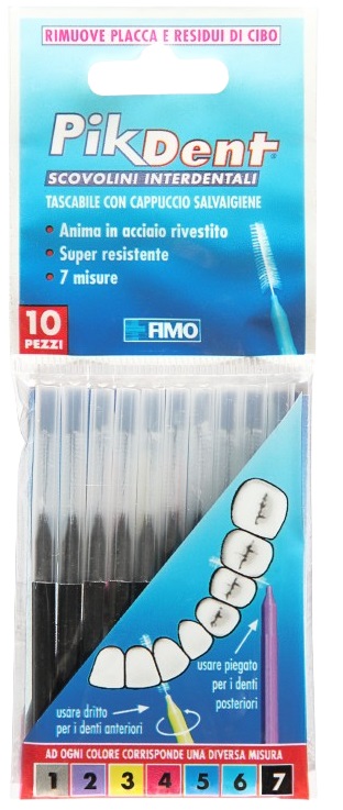 PIKDENT STUZZICOLINO 7 NERO 10 PEZZI - Farmacia De Pasquale
