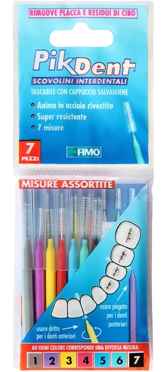 PIKDENT STUZZICOLINO 1 BUSTINA CON 7 MISURE ASSORTITE - Farmacia De Pasquale