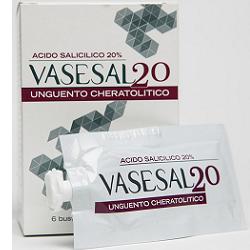 VASESAL 20 6 BUSTINE PLURIDOSE DA 5 ML UNGUENTO CHERATOLITICO - Farmacia De Pasquale