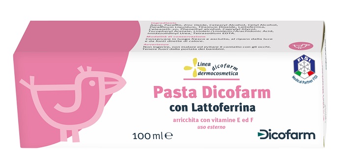 DICOFARM PASTA CON LATTOFERRINA PELLI DELICATE 100 ML - Farmacia De Pasquale