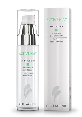 COLLAGENIL ACTIVE MAT DAILY CREAM SEBOREGOLATRICE/PURIFICANTE PER LA PELLE DEL VISO FLACONE 50 ML - Farmacia De Pasquale