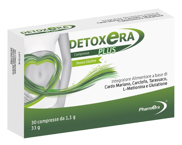 DETOXERA PLUS INTEGRATORE ALIMENTARE PER STIPSI E TRANSITO INTESTINALE 30 COMPRESSE - Farmacia De Pasquale
