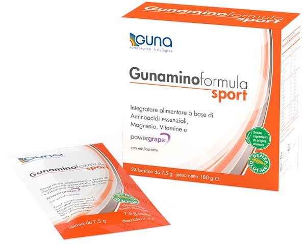 GUNAMINOFORMULA SPORT 24 BUSTE 180 G - Farmacia De Pasquale