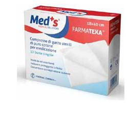 GARZA COMPRESSA MEDS FARMATEXA 12/8 18X40CM 12 PEZZI - Farmacia De Pasquale
