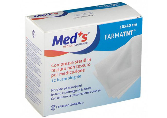 GARZA COMPRESSA MEDS TESSUTO NON TESSUTO 18X40CM 12 PEZZI - Farmacia De Pasquale