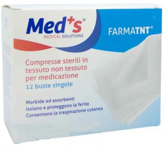 GARZA COMPRESSA MEDS TESSUTO NON TESSUTO PEEL OPEN 10X10CM 12 PEZZI - Farmacia De Pasquale