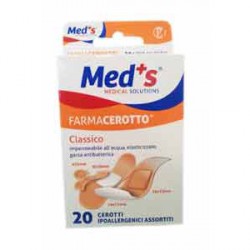 CEROTTO MEDS STRIP POLIURETANO IPOALLERGENICO CLASSICO ASSORTITI 20 PEZZI - Farmacia De Pasquale