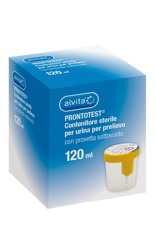 CONTENITORE URINE ALVITA PRONTOTEST PRELIEVO SOTTOVUOTO 120 ML 1 PEZZO - Farmacia De Pasquale