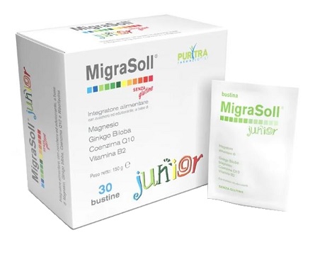 MIGRASOLL JUNIOR ASTUCCIO 30 BUSTE - Farmacia De Pasquale