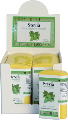 STEVIA EDULCORANTE 200 COMPRESSE DISPLAY CONTENENTE 14 DISPENSER - Farmacia De Pasquale