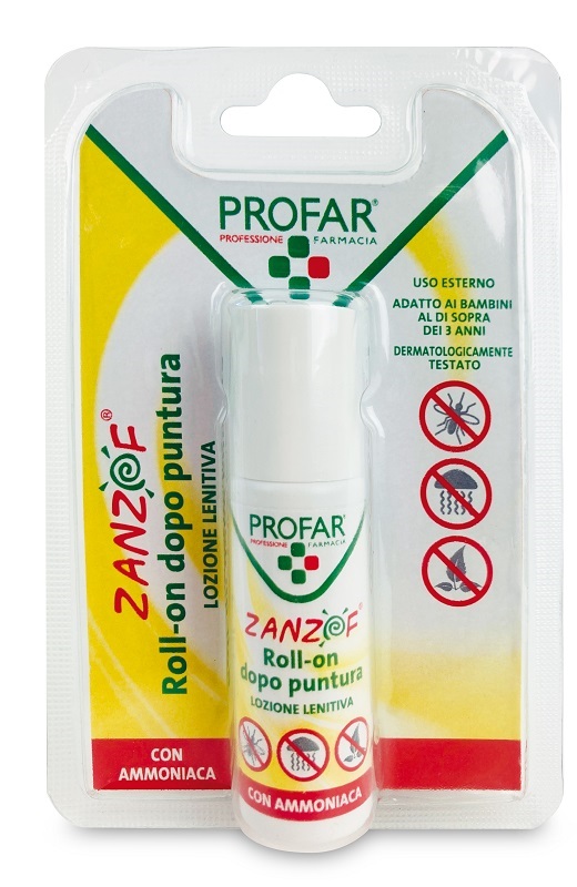 ZANZOF LOZIONE POST PUNTURA CON AMMONIACA ROLL-ON 20 ML PROFAR - Farmacia De Pasquale